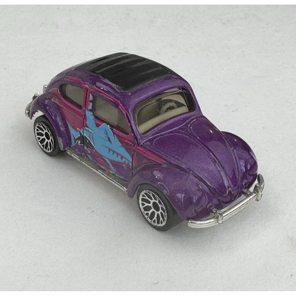 Vintage Matchbox 1962 VW Beetle Purple Shark Tampo Diecast Toy‎ Car 1998 Mattel